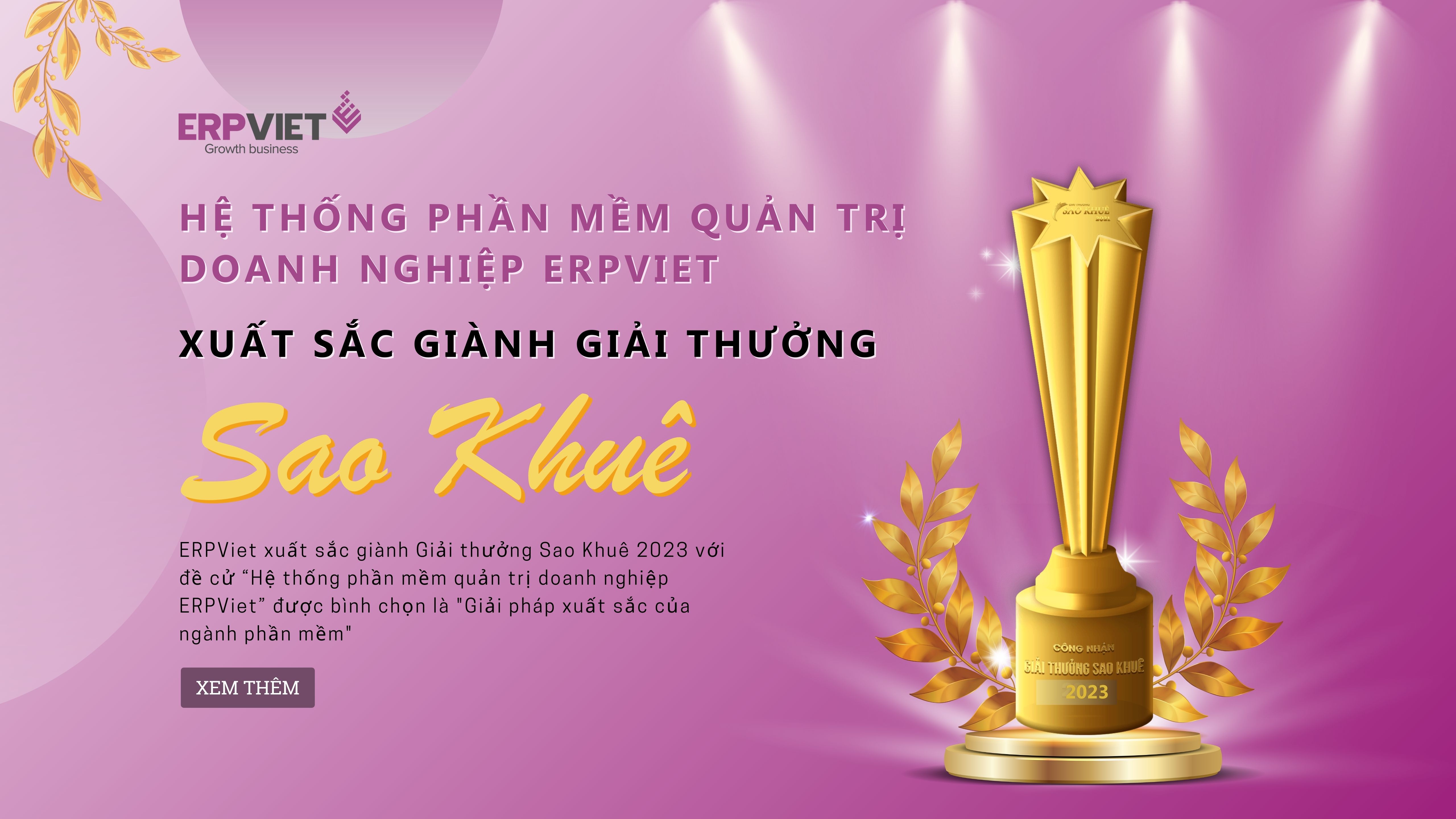 ERPViet giành giải thưởng sao khuê 2023
