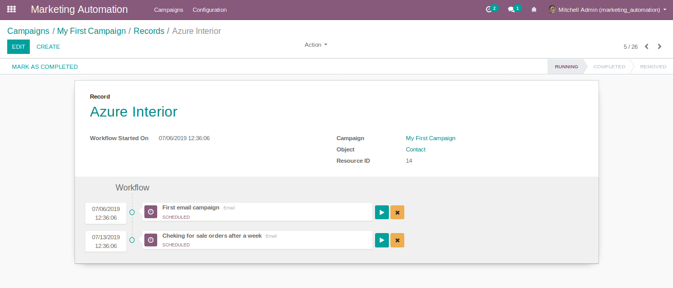 Marketing Automation Odoo ERP